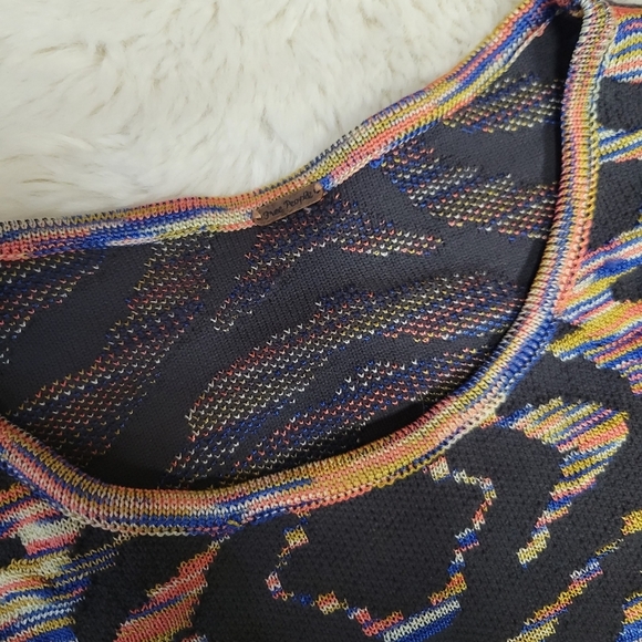 Free People Take Me Out printed Bodycon tiger print neon striped - Picture 6 of 7